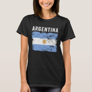 Argentina Flag Distressed Men Women Kids Argenti T-Shirt