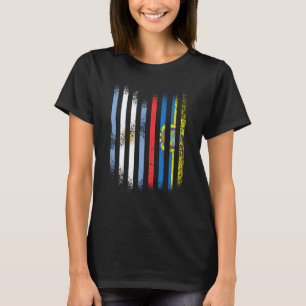 Argentina Flag Ecuador Grown Country Flags Stripes T-Shirt
