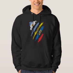 Argentina Flag Ecuador Grown Patriot Country Strip Hoodie