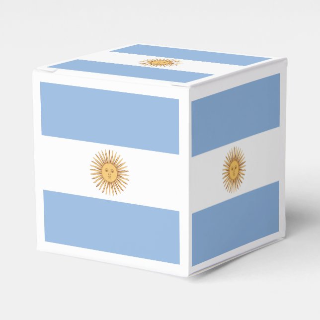 Argentina Flag Emblem Favour Box (Front Side)