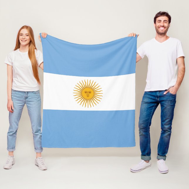 Argentina flag fleece blanket (In Situ)