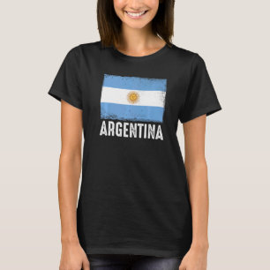 Argentina Flag Football Vintage Fan Soccer Team T-Shirt