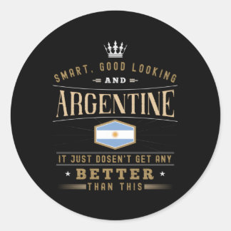 Argentina Flag For Argentines Classic Round Sticker