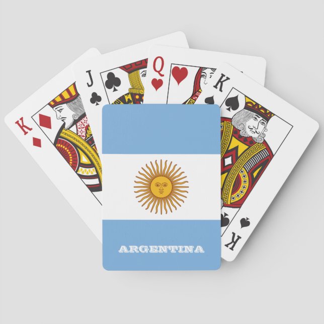 Argentina Flag Games, Argentina Playing Cards (Back)