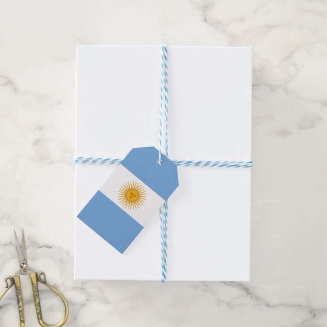 Argentina flag gift tags (With Twine)