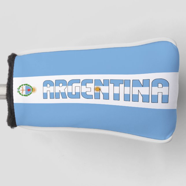 Argentina Flag Gorgeous Patriotic Golf Head Cover (Front)