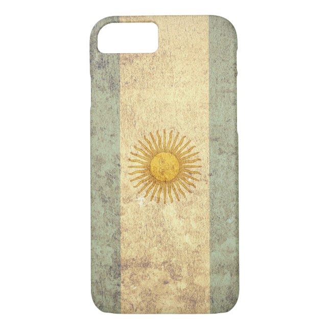 Argentina Flag - Grunge Case-Mate iPhone Case (Back)