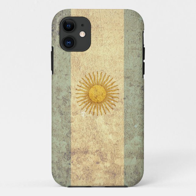 Argentina Flag - Grunge Case-Mate iPhone Case (Back)