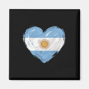 Argentina Flag Heart Soccer Footll Supporter  Magnet