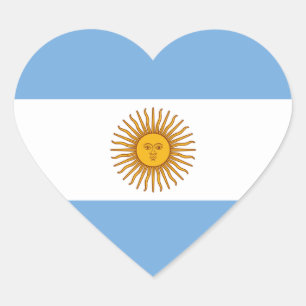 Argentina Flag Heart Sticker