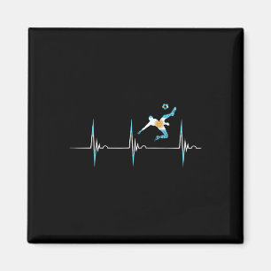 Argentina Flag Heartbeat Ekg Pulse Argentina Socce Magnet