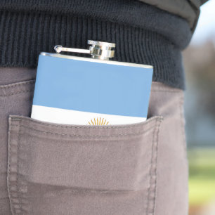 Argentina flag hip flask