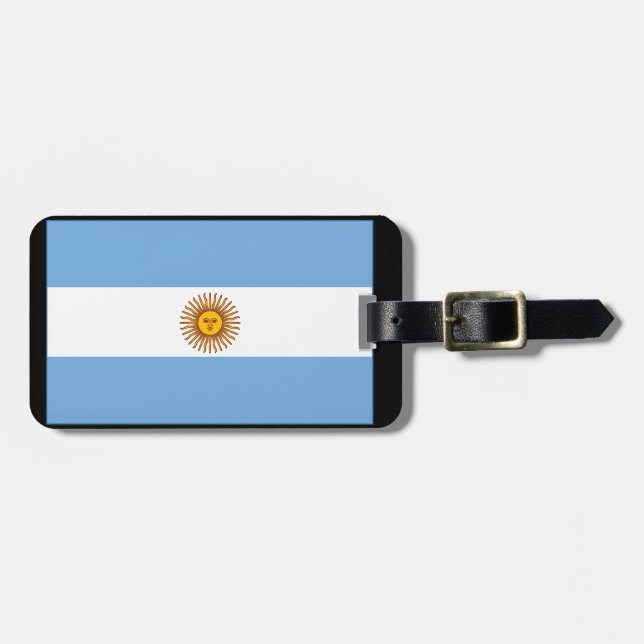 Argentina Flag (Landscape) Luggage Tag (Front Horizontal)