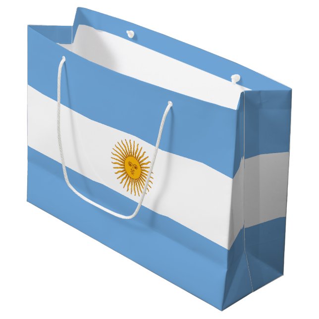 Argentina flag large gift bag (Front Angled)