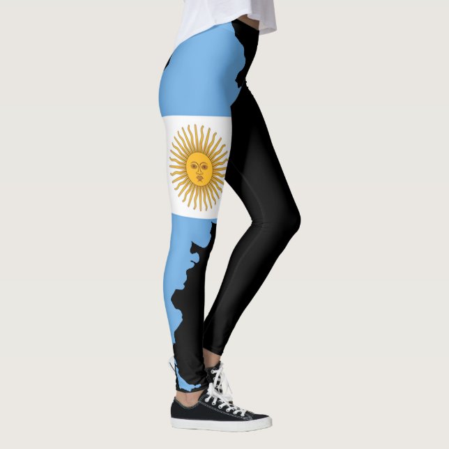Argentina Flag Leggings - Custom Messi Fan Gift (Right)