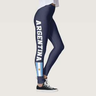 Argentina flag leggings for sport fitness yoga
