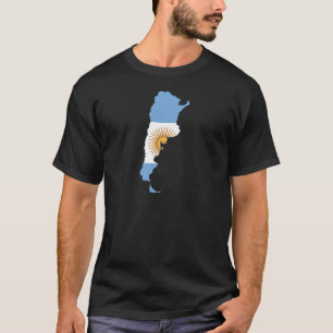 Argentina Flag map AR T-Shirt