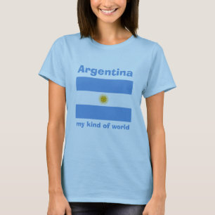 Argentina Flag + Map + Text T-Shirt
