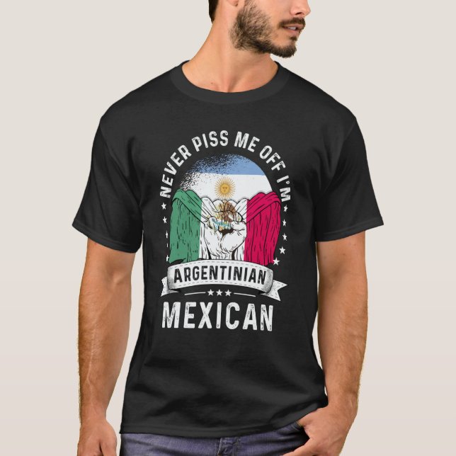 Argentina Flag Mexico Grown  Humor Citizen Pride T-Shirt (Front)
