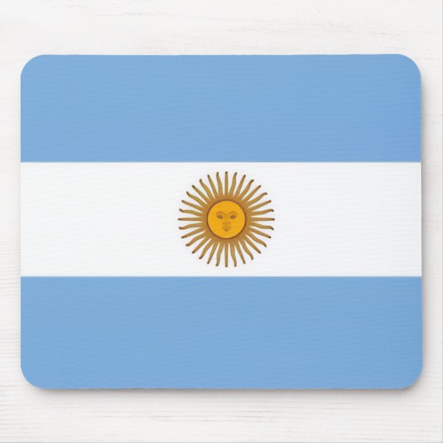 Argentina Flag Mouse Carpet Mat (Front)