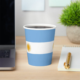 Argentina flag paper cups