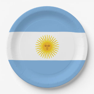 Argentina Flag Paper Plate