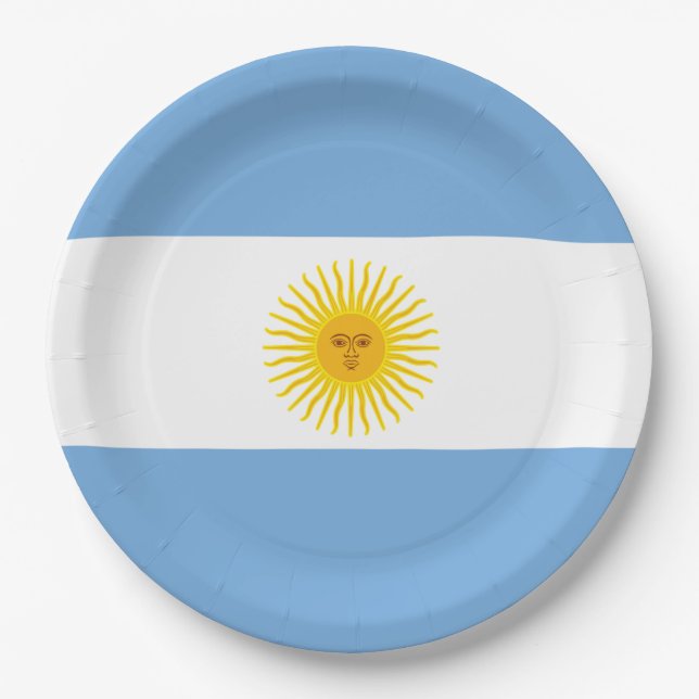 Argentina Flag Paper Plate (Front)