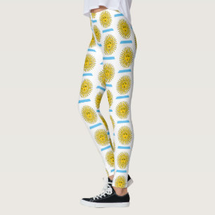 Argentina flag pattern leggings