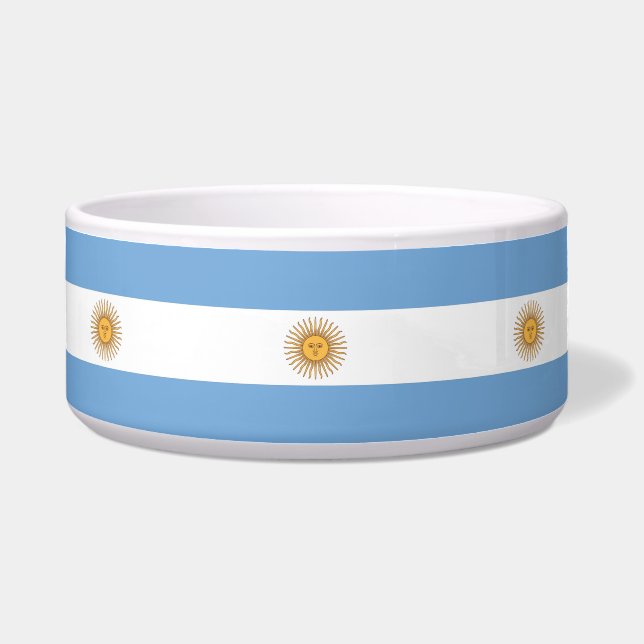 Argentina Flag Pet Bowl (Front)