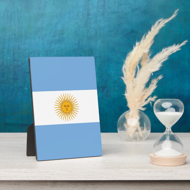 Argentina flag plaque (Side)