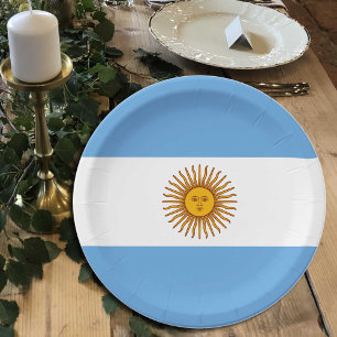 Argentina Flag plates, party, sports, Argentina Paper Plate
