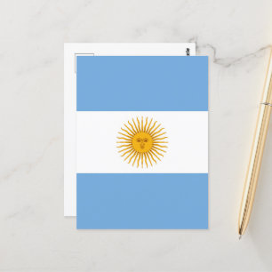 Argentina flag postcard