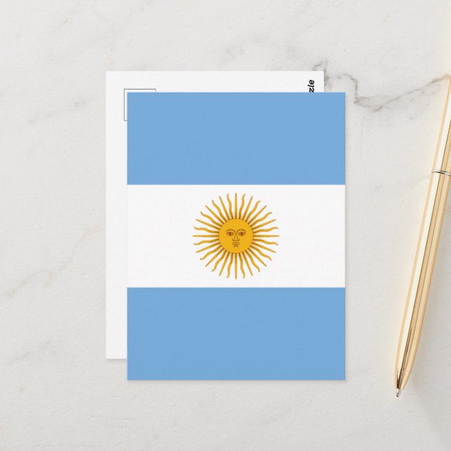 Argentina flag postcard (Front/Back In Situ)