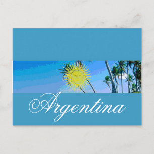 Argentina flag postcard