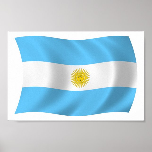 Argentina Flag Poster Print (Front)