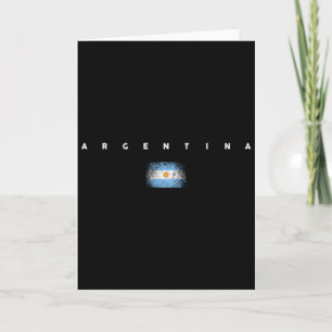 Argentina Flag Pride Vintage Retro Soccer Belgian Card