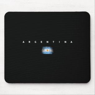 Argentina Flag Pride Vintage Retro Soccer Belgian Mouse Mat