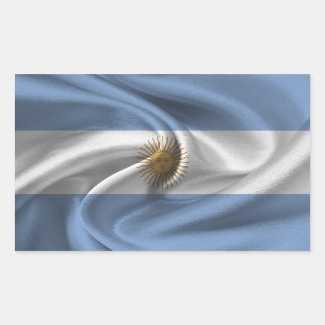 Argentina Flag Rectangular Sticker (Front)