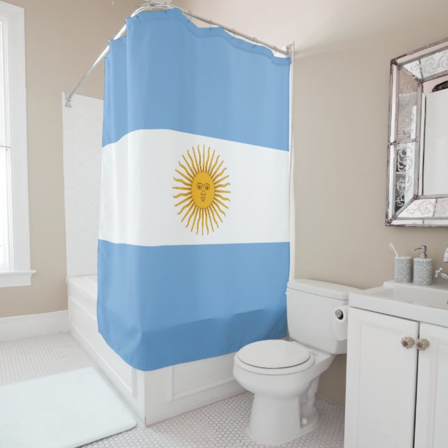 Argentina flag shower curtain (In Situ)