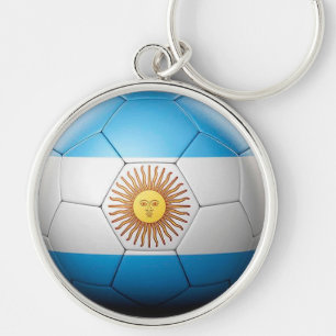 Argentina Flag Soccer Ball Key Ring