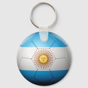 Argentina Flag Soccer Ball Key Ring