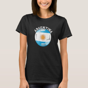 Argentina Flag Soccer Game Ball Pride Argentinian  T-Shirt