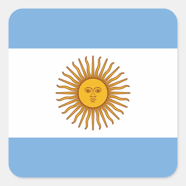 Argentina Flag Square Sticker (Front)