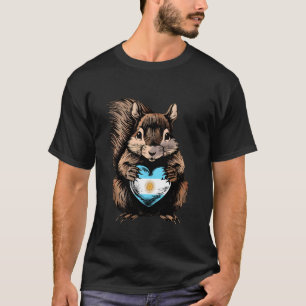 Argentina Flag Squirrel Argentinian Roots Argentin T-Shirt