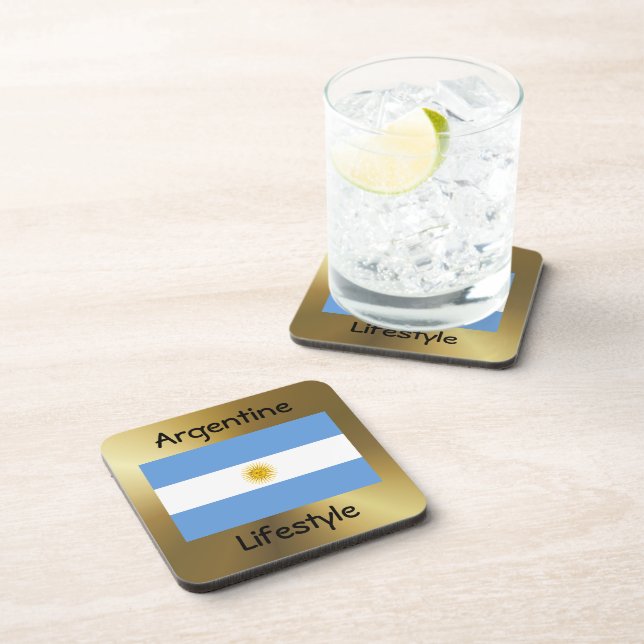 Argentina Flag+Text Coaster (Right Side)