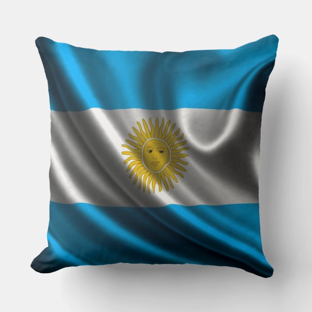 Argentina Flag Trow Pillow (Front)