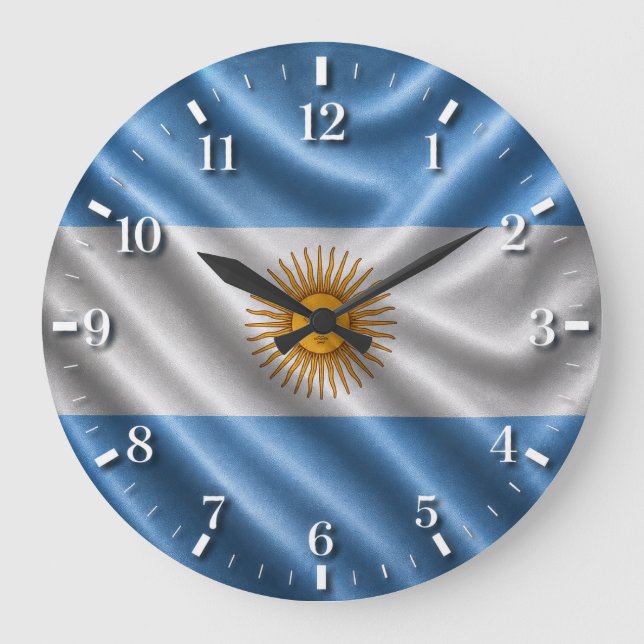 Argentina Flag Watch 2026 Large Clock (Front)