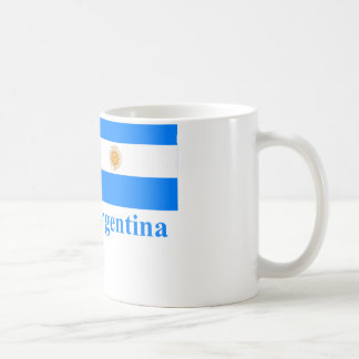 Argentina Flag with Name Coffee Mug