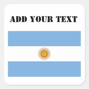 Argentina Flag World Cup 2022 Football Soccer Square Sticker