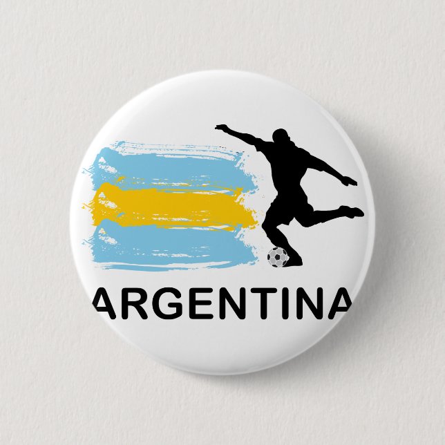 Argentina Football 6 Cm Round Badge (Front)